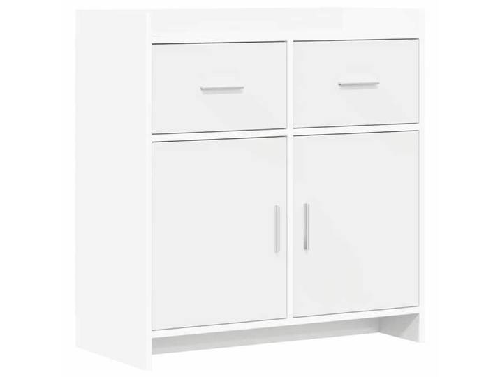 NOUVEAU Placard de rangement - Buffet de Cuisine - Armoire Bas vitrine - blanc - 75x36x80cm - Bois d'ingénierie 28864