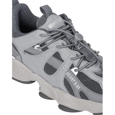 Sneaker PLEIN SPORT "Running-Sneaker", Herren, Gr. 41, Normalschaft, grau (10, grau), Schuhe Sneaker