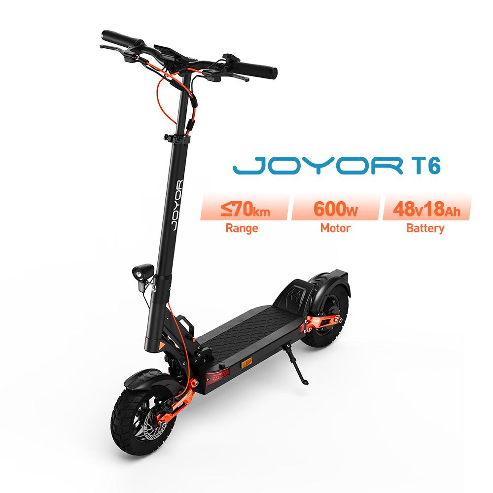 T6 E-Scooter, 600 W, 48 V 18 Ah, 10 Zoll, Aluminiumlegierung, max. Belastung 120 kg
