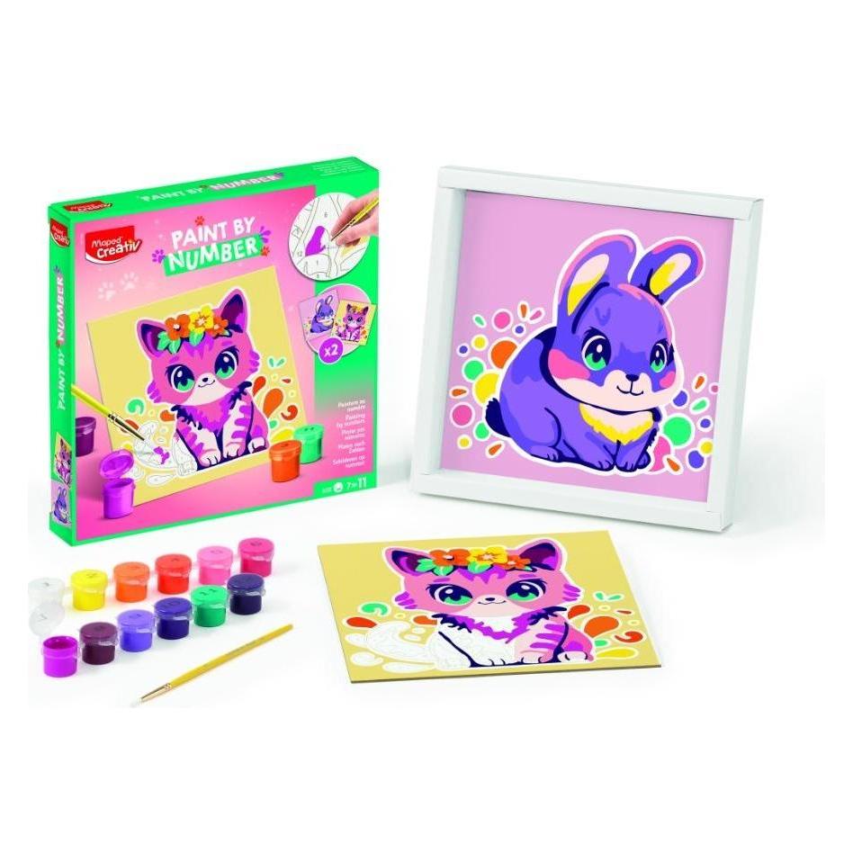 Maped Kreativ-Set Malen nach Zahlen Katze + Hase (907083)