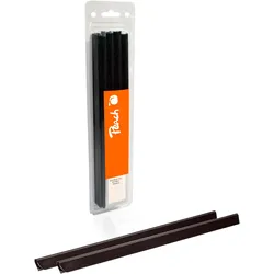 Peach Plastik Klemmschienen A4 | 6mm | schwarz | 100 Stk. |  PBS406-02