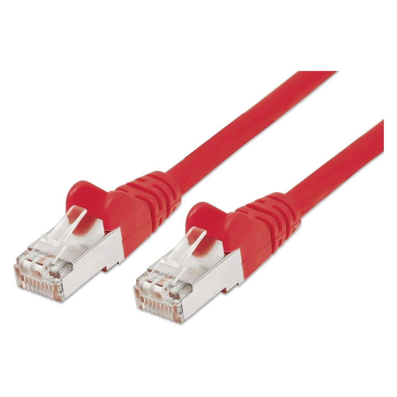PremiumCord Patch kabel S-FTP Cat6a cervena networking cable Red SF/UTP (S-FTP) (CAT6a, 5 m) (SP6ASFTP050R)