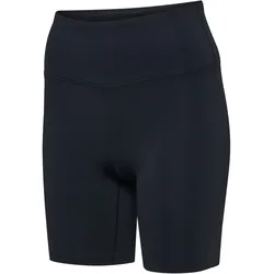 hummel hmlCOURT kurze Mid-Waist Pocket Leggings Damen 1265 - light grey/black XL
