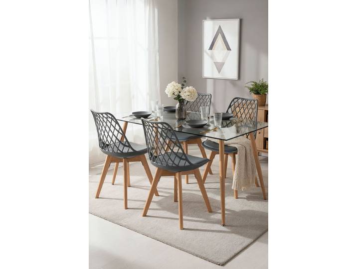 4er Set Mima Stühle - Gris dunkel