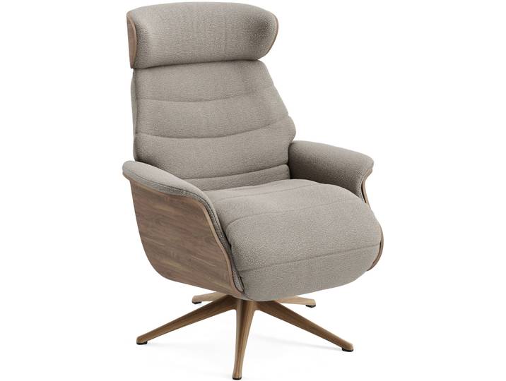 Komfortabler Relaxsessel Cam Stoff Matino - 13 Natural neigbar B 83 cm T 88 cm H 113 cm - Farbe: Matino - 1030 Natural - Möbel Konfigurator: