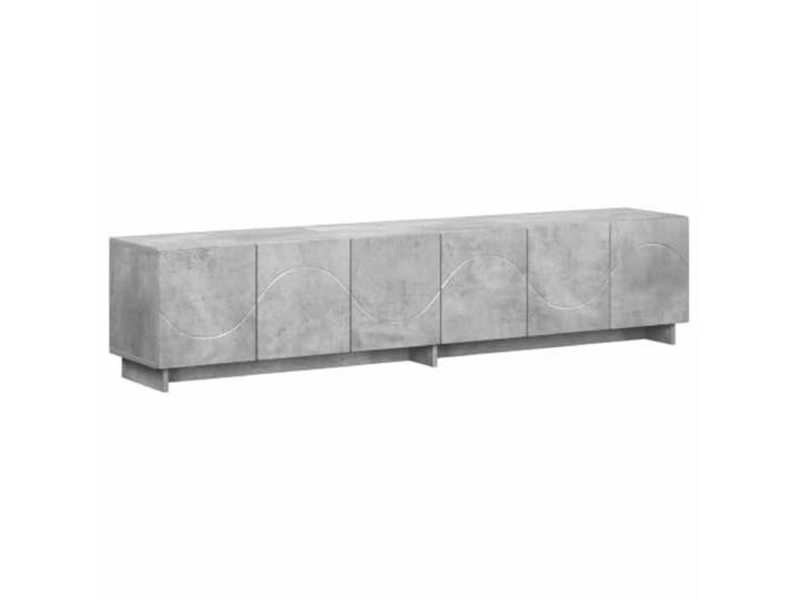 HAQWRDQSG TV-Lowboard 180x34,5x40 cm Betongrau Fernsehschrank Stilvolle Medienkonsole mit 6 Türen und robuster Ablage für das moderne Wohnzimmer oder den Loungebereich.