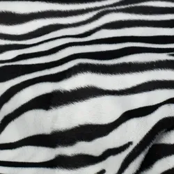 Fellimitat Zebra, schwarz/weiß
