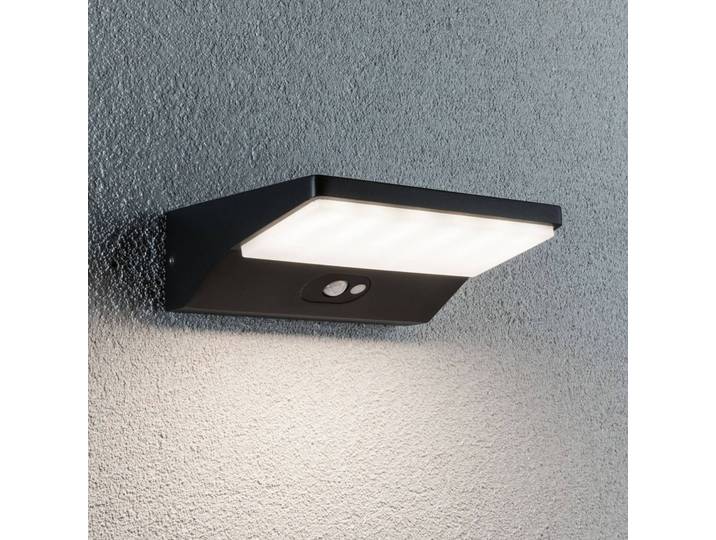LED-wandlamp buiten met bewegingssensor House, zwart, Aluminium, Modern, LED wandlamp buiten
