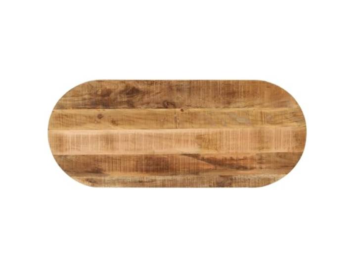 Kaorsrow Tischplatte Oval 120x60x2,5 cm Massivholz Mangoholz Natur Rustikales Unikat für Esszimmer, Büro oder Gastronomie. Flexibel kombinierbar mit Untergestellen, pflegeleicht.
