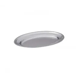 INOXIBAR Ovales Serviertablett 45x29 cm Edelstahl 18/10