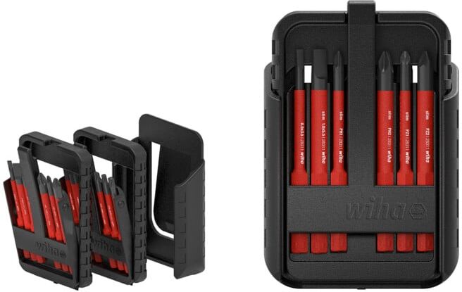 Wiha Bit Set slimBit electric fente, Phillips, Pozidriv, PlusMinus/Pozidriv, TX 12 pcs. en boîte slimBit (43162)