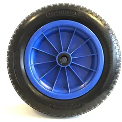 Schubkarrenrad "pannensicher", Rad schwarz/ Felge blau