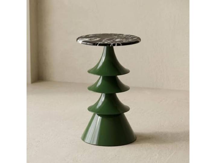 Konsolentisch Eingangsbereich Beistelltisch Flurtisch Rund Couchtisch Modernes Kreatives Design Metallfuß Mikrokristallines Glas Flur Dielen Wohnzimmer Kleiner Säulentisch Dekotisch
