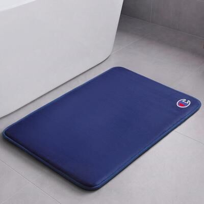 Champion Logo Patch Memory Foam Bath Mats