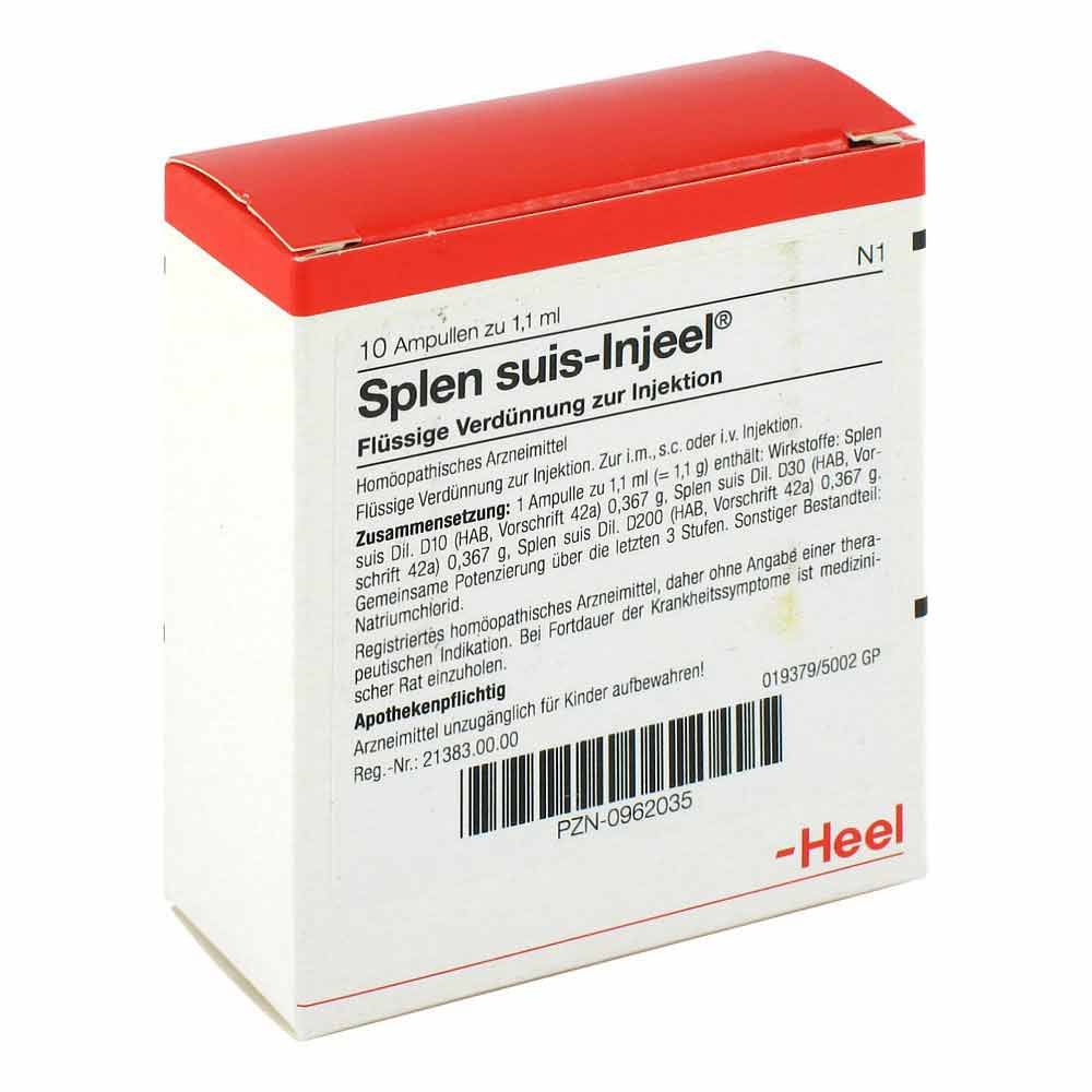 Biologische Heilmittel Heel GmbH Splen suis Injeel Ampullen 00962035