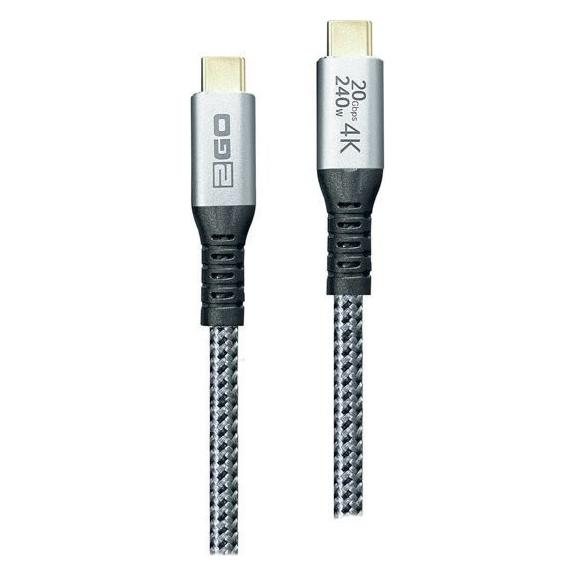 2GO USB C - USB C (2 m, USB 3.2 Gen 2x2, 240 W) (797515)
