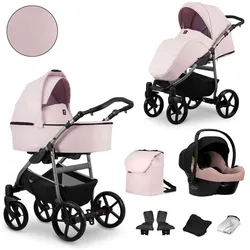 Kunert, Kinderwagen, MATA 3in1 in Pink – Sicherer und komfortabler Babywagen
