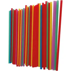 Daybays 120000 Stk. Mehrweg Strohhalme Ø8 mm 240 mm Bunt (Straight) aus PP