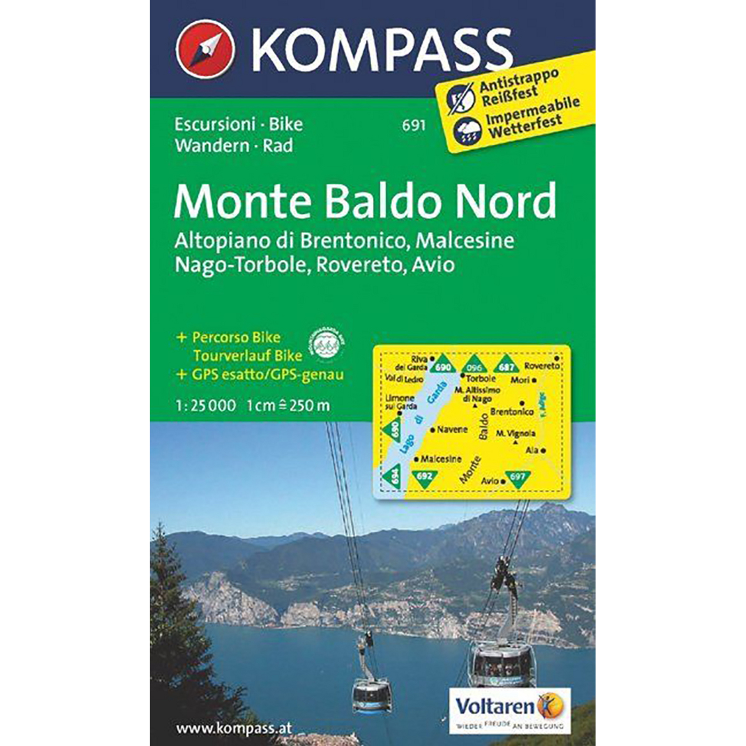 Kompass Verlag WK 691 Monte Baldo Nord Topografische Karten