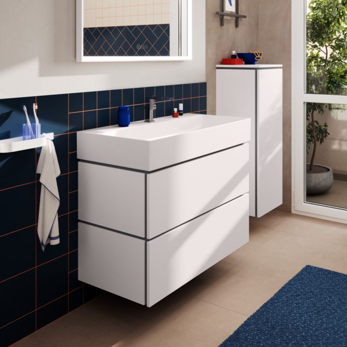 Hansgrohe Xilesa E Waschtischunterschrank 54262700 980x470mm, 2 Schubkästen, mattweiß