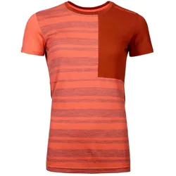 ORTOVOX 185 Rock N Wool Short Sleeve Women orange- Gr. XL