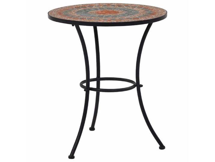 Moderne Table de bistro Facile à nettoyer - mosaïque Orange/ - gris - 60 cm - Céramique - Table Extérieure pratique @FR 1842