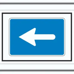 HB-Druck In Pfeilrichtung fahren links Symbol A6 (105x148mm)