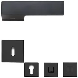 Linea Cali Rosettengarnitur eckig Loft schwarz matt