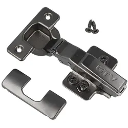 MS Beschläge Clip-On Möbelscharnier Ø 35mm Topfscharnier Topfband Onyxschwarz Eckanschlag