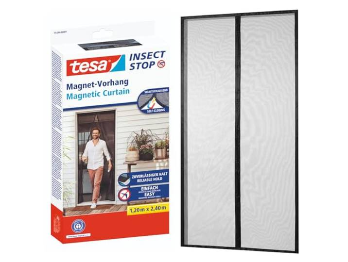 tesa INSECT STOP Magnetvorhang XL - 2,4 m x 1,2 m Anthrazit