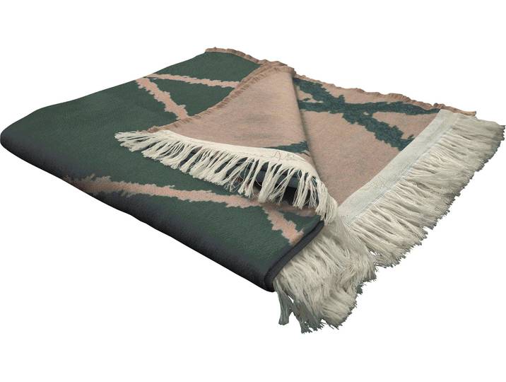 Wohndecke ADAM Casket Valdelana , braun (schlamm, braun), B:145cm L:190cm, Baumwolle, Wohndecken, Wohndecke, mit grafischem Muster, Kuscheldecke