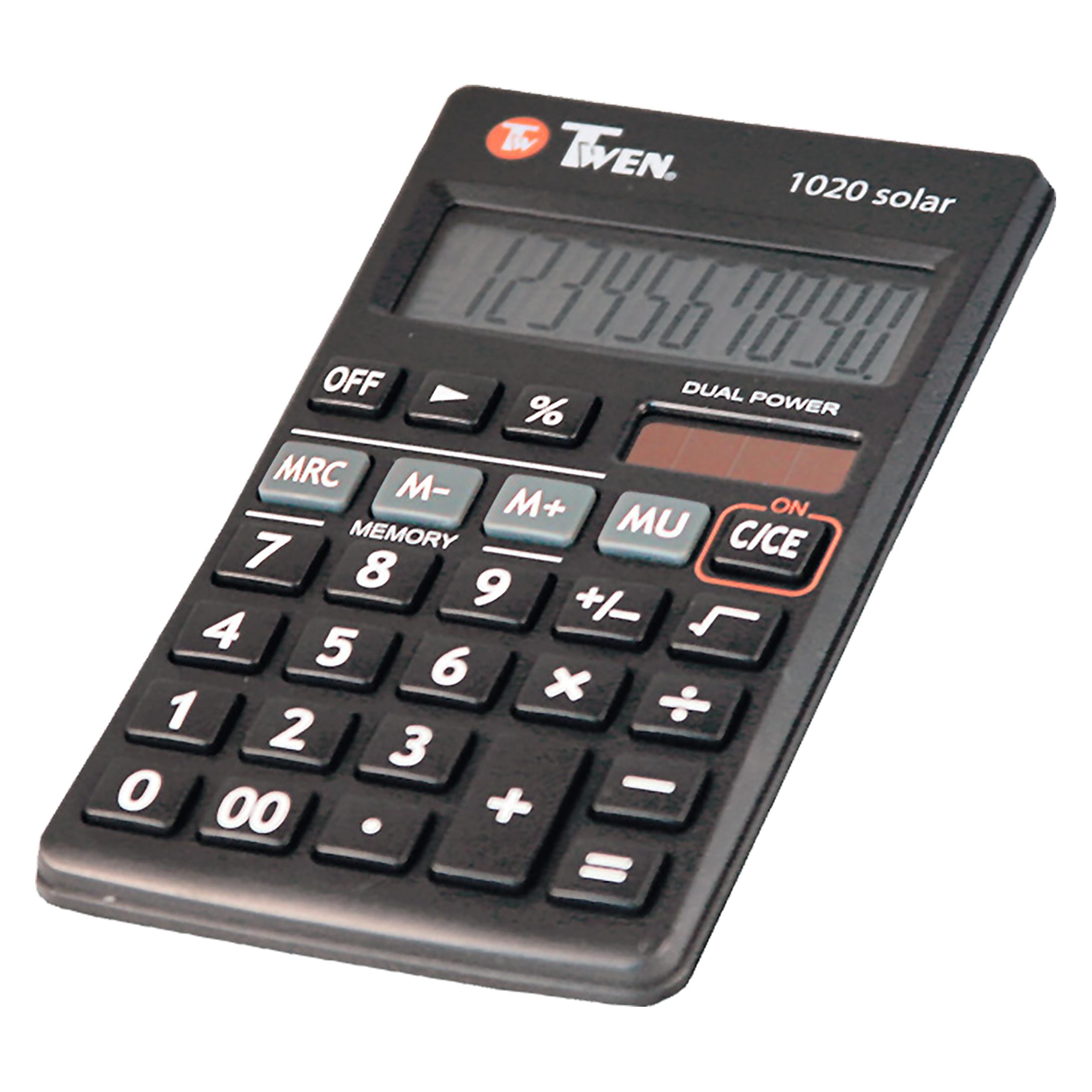 Twen Taschenrechner 1020 solar Ausführung des Displayanzeige-Umfangs: 1 Farbe: schwarz (Batteriebetrieb) (22118053)