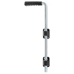 Alberts® Bodenschieber,verzinkt,Griff schwarz,Gesamthöhe 400 mm,Abstand Bolzen-Tor 40 mm 207021