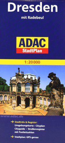 Collectif - ADAC StadtPlan Dresden mit Radebeul 1:20 000: Mit Radebeul. Stadtinfo & Register: Umgebungskarte, Cityplan, Cityguide, Straßenregister mit Postleitzahlen. Stadtplan: GPS-genau - Preis vom 09.10.2026 07:28:09 h
