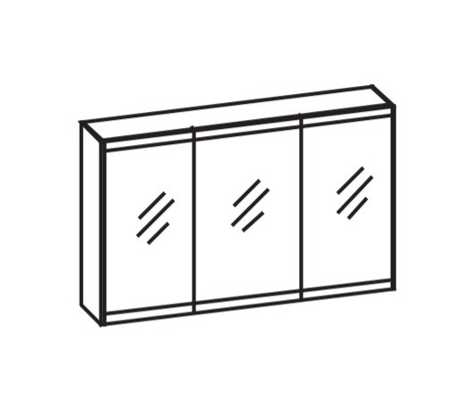 Artiqua LED-Spiegelschrank, Graphit Struktur quer, 072-SDT-1-10-401 072-SDT-1-10-401
