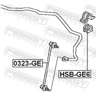 FEBEST Lagerung, Stabilisator hsbge6 Vorderachse für HONDA