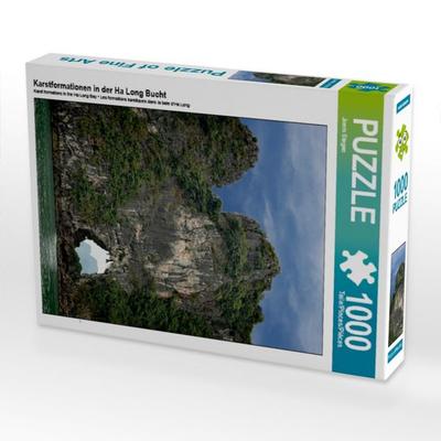 CALVENDO Puzzle Karstformationen in der Ha Long Bucht 1000 Teile Puzzle hoch | 1000 Teile Lege-Größe 64 × 48 cm Foto-Puzzle für glückliche Stunden