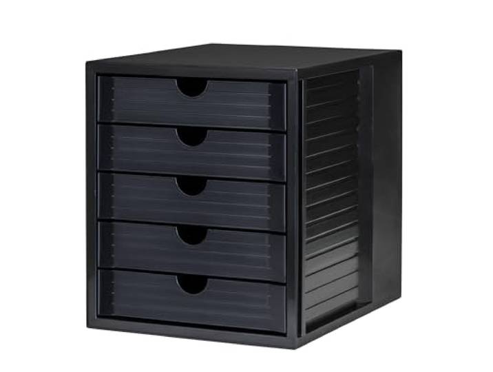 HAN 1x ladebox SYSTEMBOX KARMA zwart 5 laden Labelclip