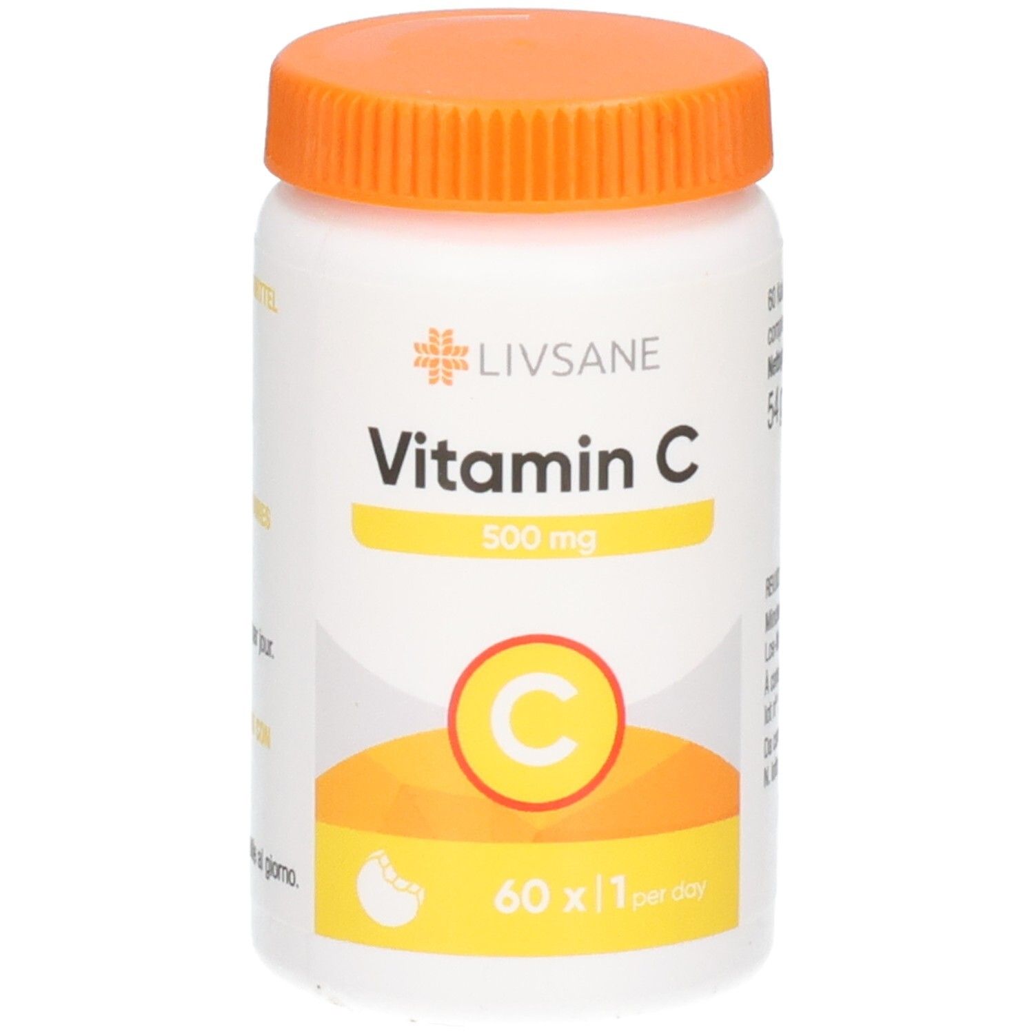Livsane Vitamin C Kautabl 500 mg Ds 60 Stk St Kaudragees