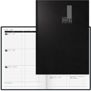 Brunnen Buchkalender Modell 725, TimeCenter, Jahr 2027, A5, Notizkalender, 1 Woche = 2 Seiten