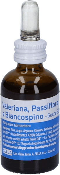 Sella Valeriana Passiflora Biancospino Integratore Sonno e Relax Gocce 30 ml