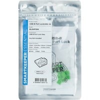 ESSENTIAL USB-B Port Lock (BL04), Einsteckschloss Farbcode Grün, 10 Stück