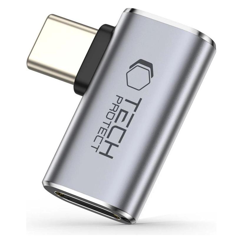Tech-Protect Ultraboost AA01 USB-C Winkeladapter - Grau (USB-C, USB-C) (27780-0)