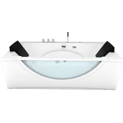 AcquaVapore Whirlpool Pool Badewanne Wanne W81-B 180x90cm mit Farblichtherapie