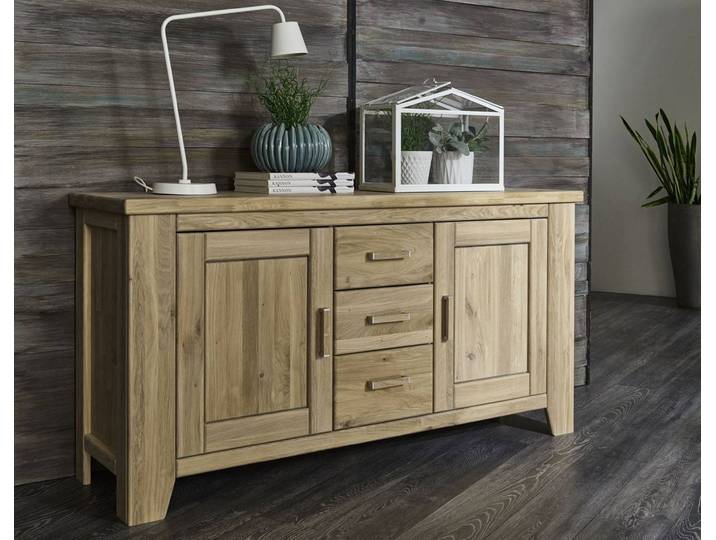 Kommode - Sideboard Loft in Wildeiche massiv natur geölt – Montierte Lieferung – 3%-Vorkasse-Rabatt