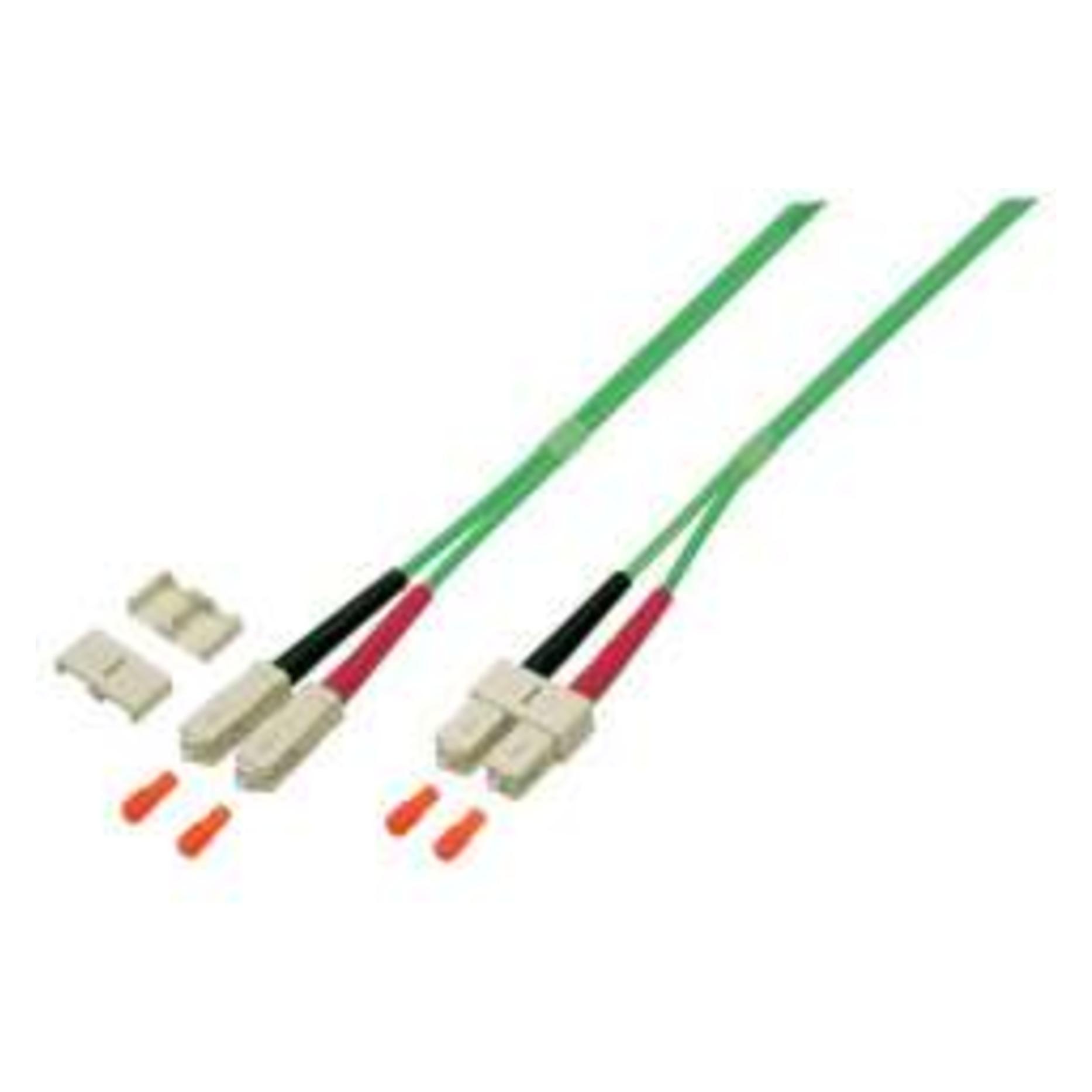 EFB Elektronik Duplex Jumper SC-SC 50/125µ, OM5, LSZH, limettengrün, 3.0mm, 5m (5 m) (O0318.5OM5)