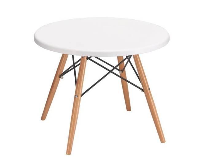 Table basse ronde Marty - plateau blanc
