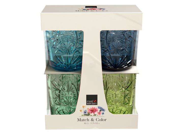 Wasserglas-Set, 4–teilig blau