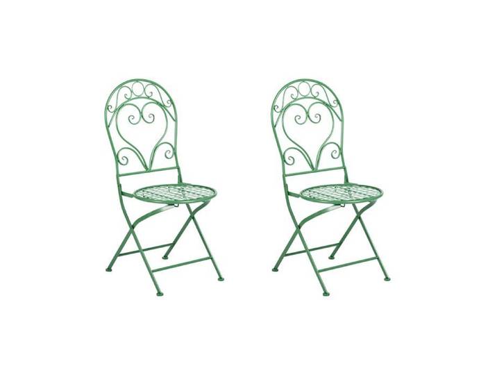 Lot de 2 chaises de jardin ALBINIA Métal Vert