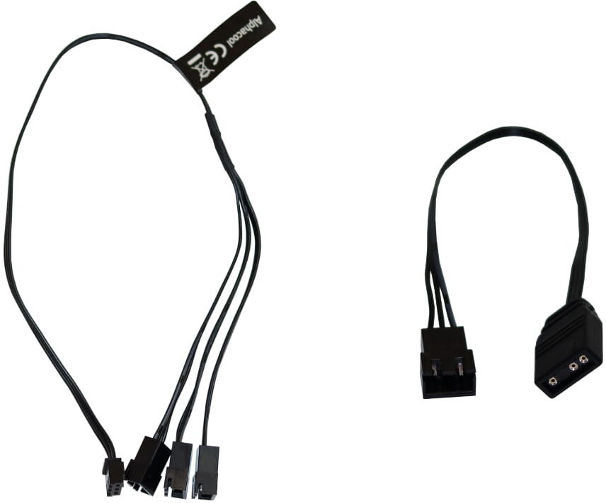 Alphacool Digital RGB LED Y-Kabel 3-fach mit JST Stecker - Schwa...